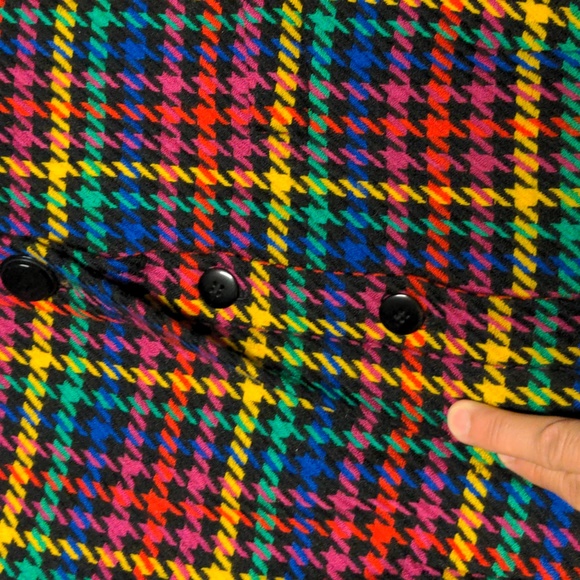 Vintage 90s JH Collectibles 2pc suit jacket & skirt bright plaid sz 8 EUC - Picture 11 of 15